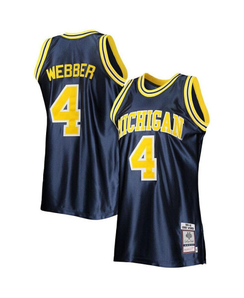 Men's Chris Webber Navy Michigan Wolverines 1991-92 Authentic Throwback College Jersey