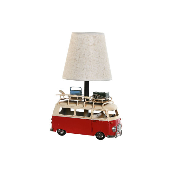 Настольная лампа Home ESPRIT Белый Красный лён Металл 20 x 14 x 30 cm