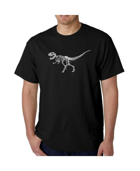 Men's Word Art T-Shirt - Dinosaur T-Rex Skeleton