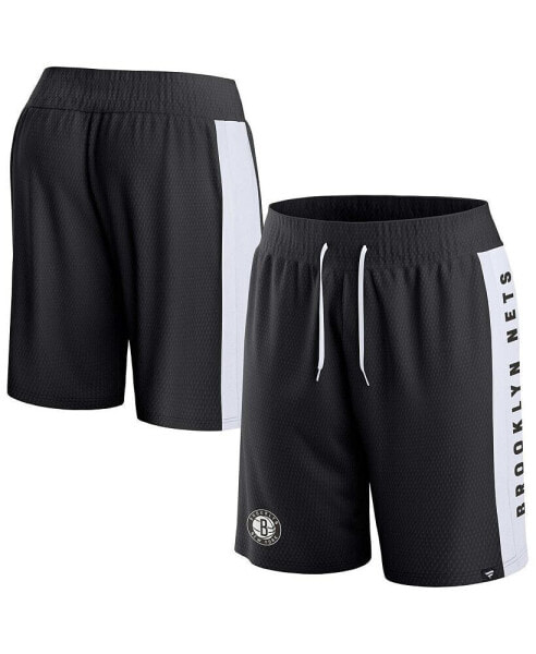 Men's Black Brooklyn Nets Referee Iconic Mesh Shorts