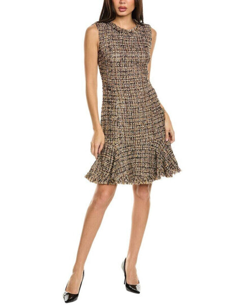 Kobi Halperin Reilly Tweed A-Line Dress Women's Brown 6