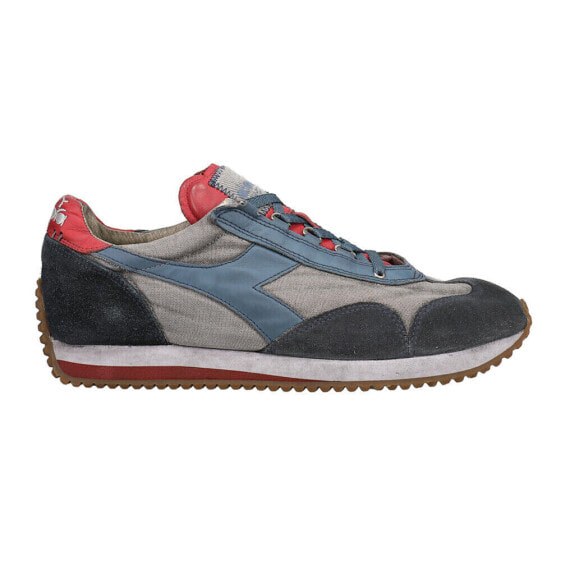 Diadora Equip H Dirty Stone Wash Evo Lace Up Mens Blue, Grey Sneakers Casual Sh