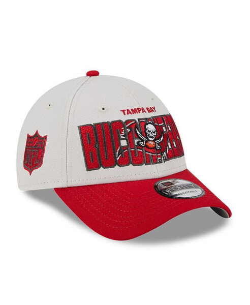 Men's Stone, Red Tampa Bay Buccaneers 2023 NFL Draft 9FORTY Adjustable Hat