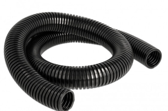Delock Cable protection sleeve 1 m x 34.5 mm black - Black - Plastic - 1 pc(s) - 3.45 cm - 100 cm