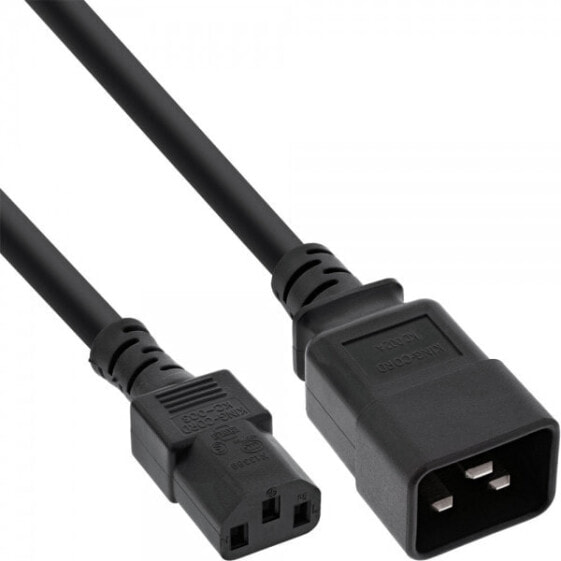 InLine Power adapter cable - IEC-60320 C20 to C13 - 3x1.5mm² - max. 10A - 0.5m