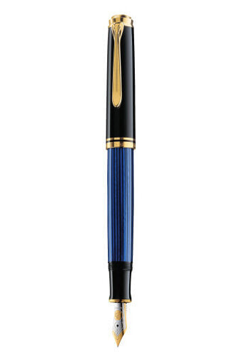 Pelikan Souverän® 400 - Black - Blue - Built-in filling system - Gold/Rhodium - Bold - Ambidextrous - Germany