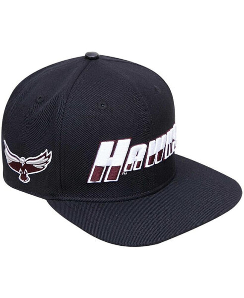 Men's Black Maryland Eastern Shore Hawks Arch Over Logo Evergreen Snapback Hat