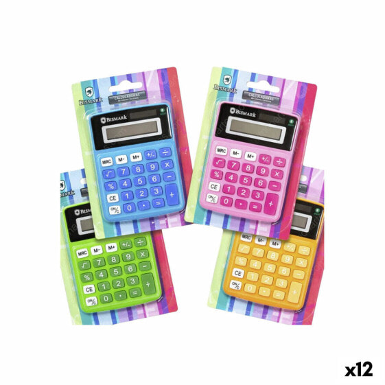 Калькулятор разноцветный Bismark (12 штуки)