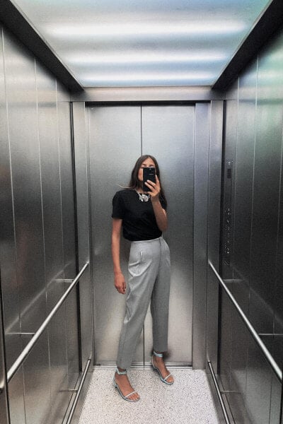 High-waist trousers