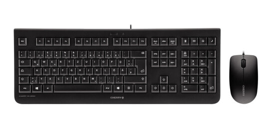 Cherry DC 2000 - Keyboard - 1,200 dpi Optical - 3 keys QWERTY - Black