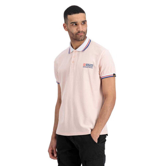 ALPHA INDUSTRIES Contrast short sleeve polo