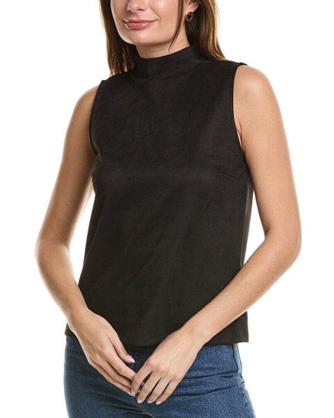 T Tahari Mockneck Top Women's Black Xs