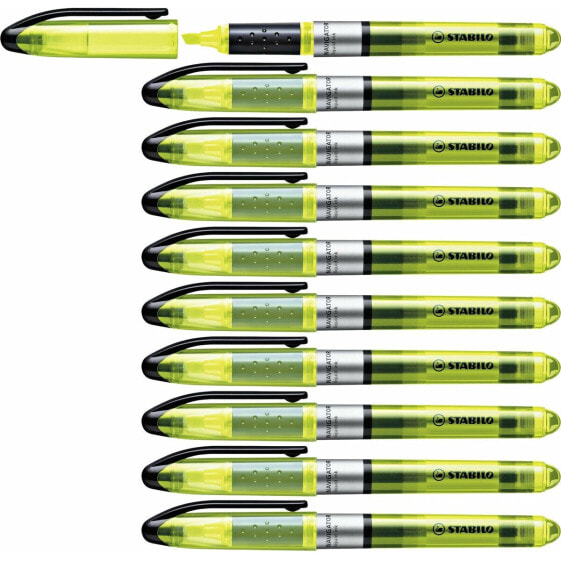 Флуоресцентный маркер Stabilo Navigator Жёлтый 10 Предметы (1 штук)