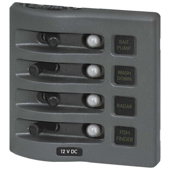 BLUE SEA SYSTEMS Weatherdeck Panel Circuit Breaker 4 Position Switch