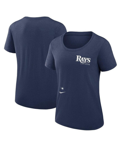 Women's Navy Tampa Bay Rays Authentic Collection Performance Scoop Neck T-Shirt