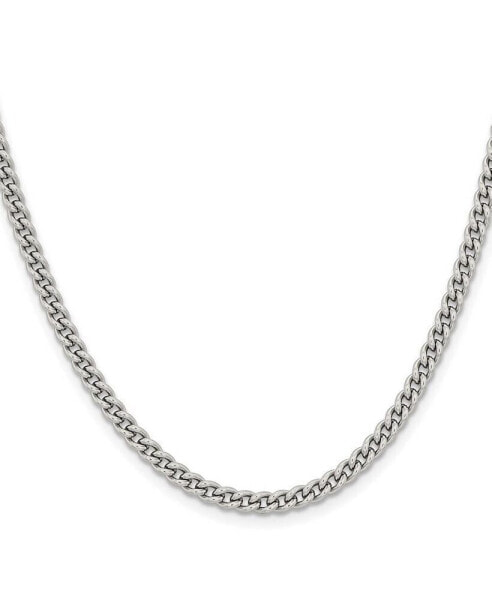 Stainless Steel 4mm Round Curb Chain Necklace