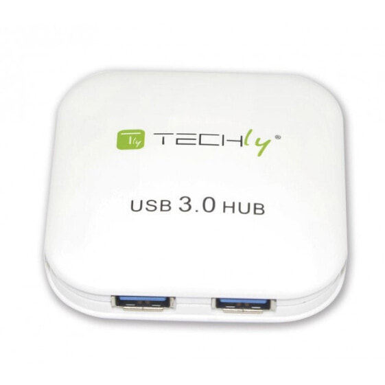 USB-концентратор USB 3.0 Techly USB 3.0 Super Speed Hub 4 Ports White IUSB3-HUB4-WH