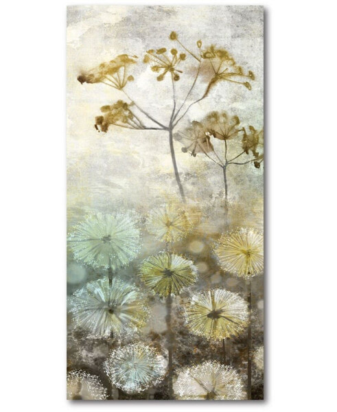 Golden flower II Gallery-Wrapped Canvas Wall Art - 14" x 28"