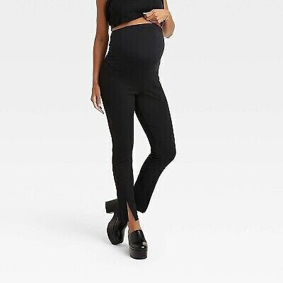 Over Belly Split Front Ponte Maternity Pants - Isabel Maternity by Ingrid &