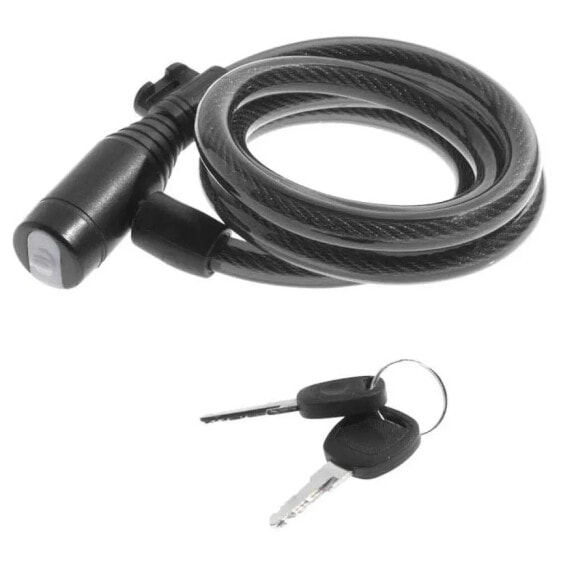 BTA Candado Espiral 8X1000 mm Negro Transparente cable lock