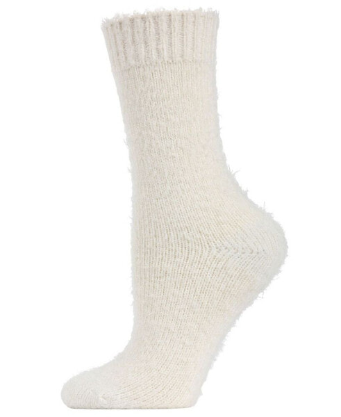 Warm Solid Plush Women's Crew Socks