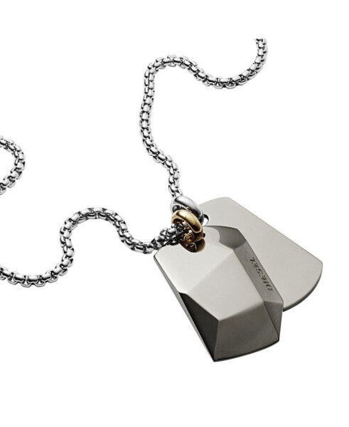 Men's Stainless Steel Double Dog Tag Necklace