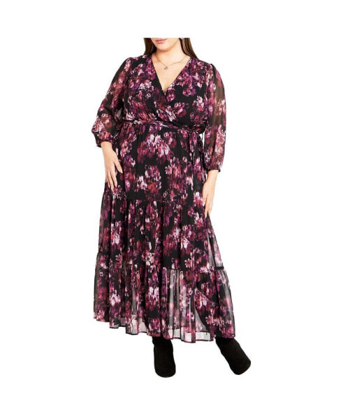 Plus Size Monique Print Maxi Dress