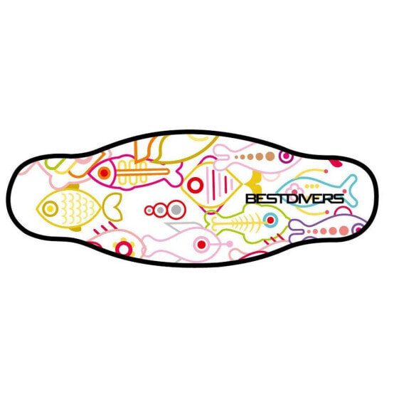 BEST DIVERS Fish Neoprene Mask Strap Double Velcro Tape
