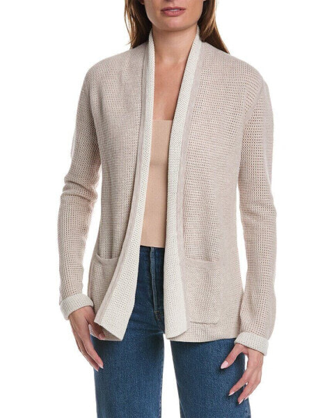 Alashan Cashmere Plaited Reversible Cashmere-Blend Cardigan Women's White Xs