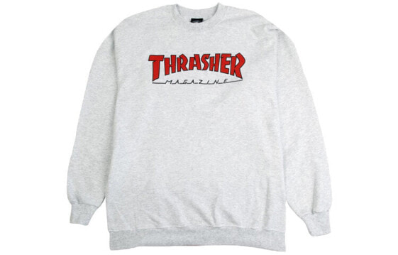 Thrasher Outlined Crew Sweater Ash Gray