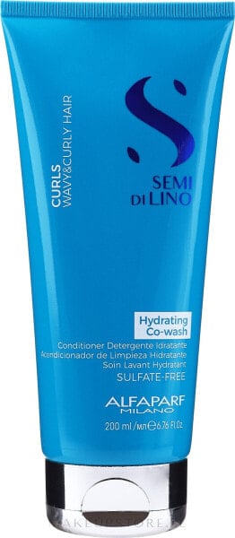 Feuchtigkeitsspendende Haarspülung für lockiges Haar - Alfaparf Semi Di Lino Curls Hydrating Co-Wash Conditioner 200 ml