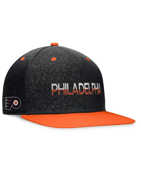 Men's Black, Orange Philadelphia Flyers Authentic Pro Alternate Jersey Snapback Hat