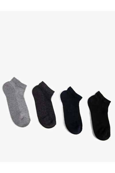 Basic Patik Çorap Seti 4'lü Çok Renkli