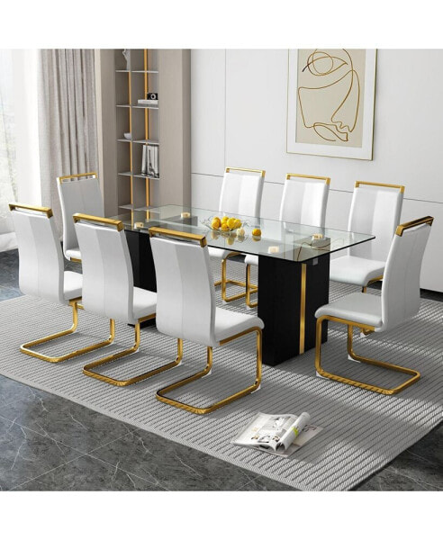 Ultra-Modern Extendable Dining Table for 4-8, with Display & Presentation Options