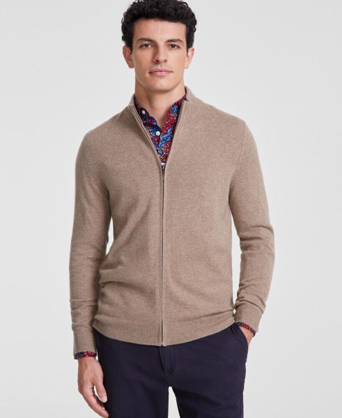 Men's Full-Zip Cashmere Sweater, Created for Macy's