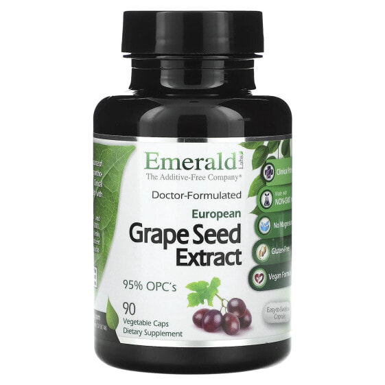 Антиоксидант Emerald Laboratories European Grape Seed Extract, 90 капсул