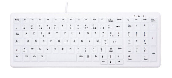 CHERRY AK-C7000 клавиатура USB AZERTY Французский Белый AK-C7000F-U1-W/FR