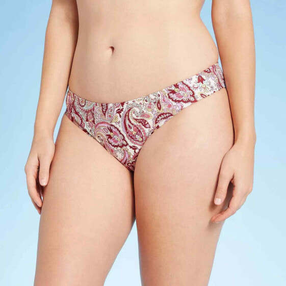 Women's Cheeky Bikini Bottom - Shade & Shore™ Paisley Size M 8-10