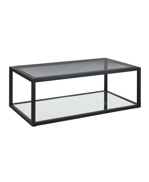 Ellis 48" Glass and Metal Coffee Table