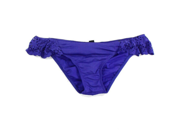 Laundry Womens Swimwear Shelli Segal Hipster Solid Purple Bikini Bottom Size M