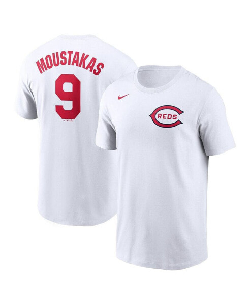 Men's Mike Moustakas White Cincinnati Reds 2022 Field of Dreams Name and Number T-shirt