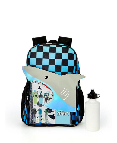 Little and Big Boys Shark Backpack with Stationary Set