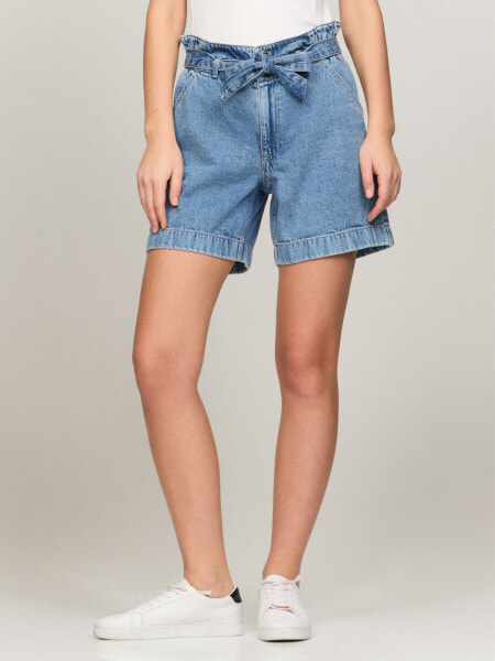 Belted Denim Short