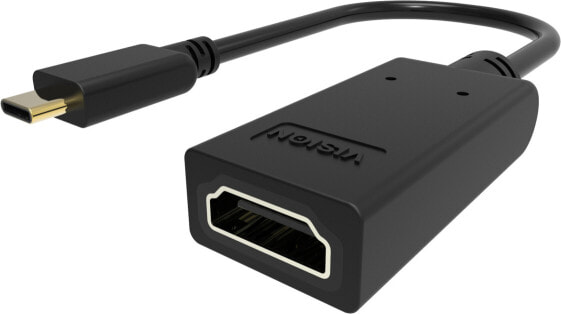 Vision TC-USBCHDMI/BL - USB Type-C - HDMI Type A (Standard) - Male - Female - Straight - Straight