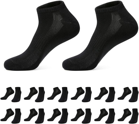 Farchat 12 Pairs of Trainer Socks Men Women Black White Grey Short Socks Sports Socks Cotton Socks Unisex