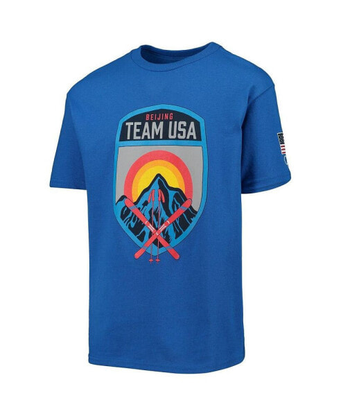 Big Boys Royal Team USA Cross Skis T-shirt