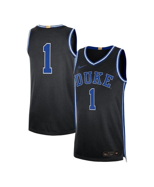 Men's #1 Black Duke Blue Devils Limited Authentic Jersey
