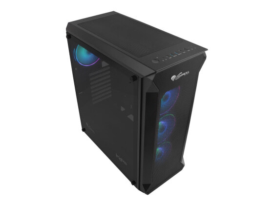 Корпус для игрового ПК natec GENESIS Irid 505 ARGB - Midi Tower - PC - Acrylonitrile butadiene styrene (ABS) - Steel - Tempered glass - Black - Transparent - ATX - micro ATX - Mini-ITX - Gaming