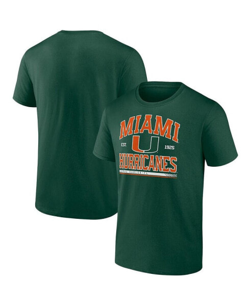 Men's Green Miami Hurricanes Modern Stack T-shirt