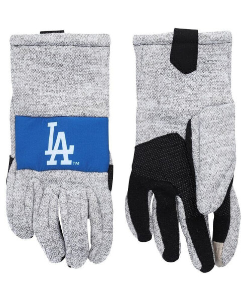 Men's Gray Los Angeles Dodgers Team Knit Gloves